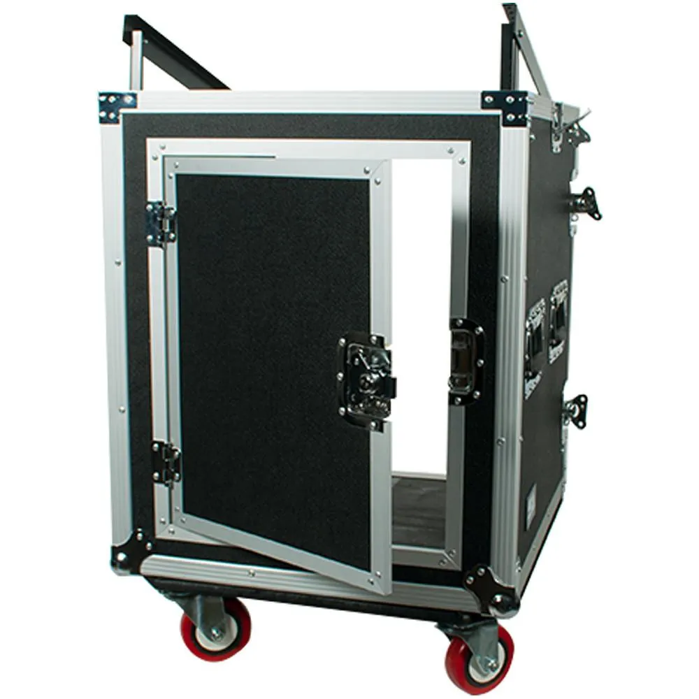 12 Space Rack Case with Slant Mixer Top