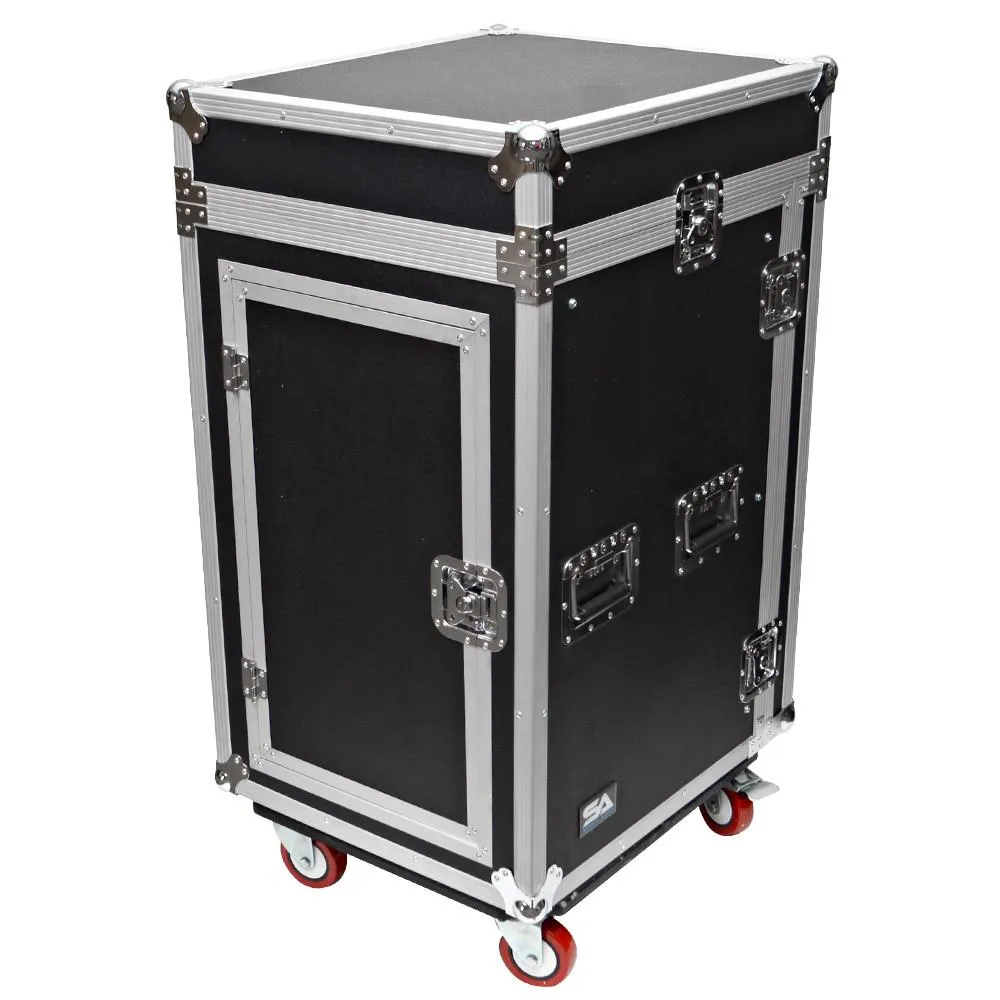 12 Space Rack Case with Slant Mixer Top