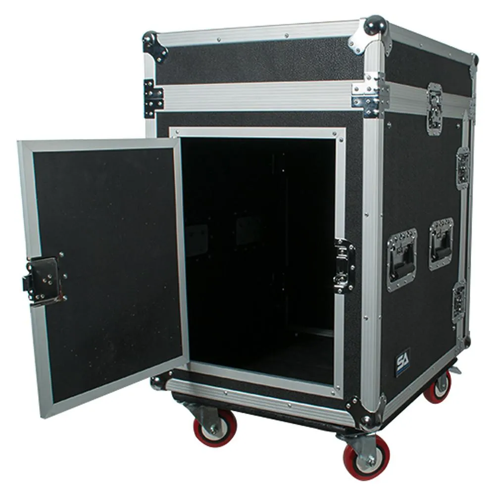 12 Space Rack Case with Slant Mixer Top