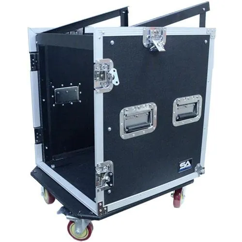 12 Space Rack Case with Slant Mixer Top