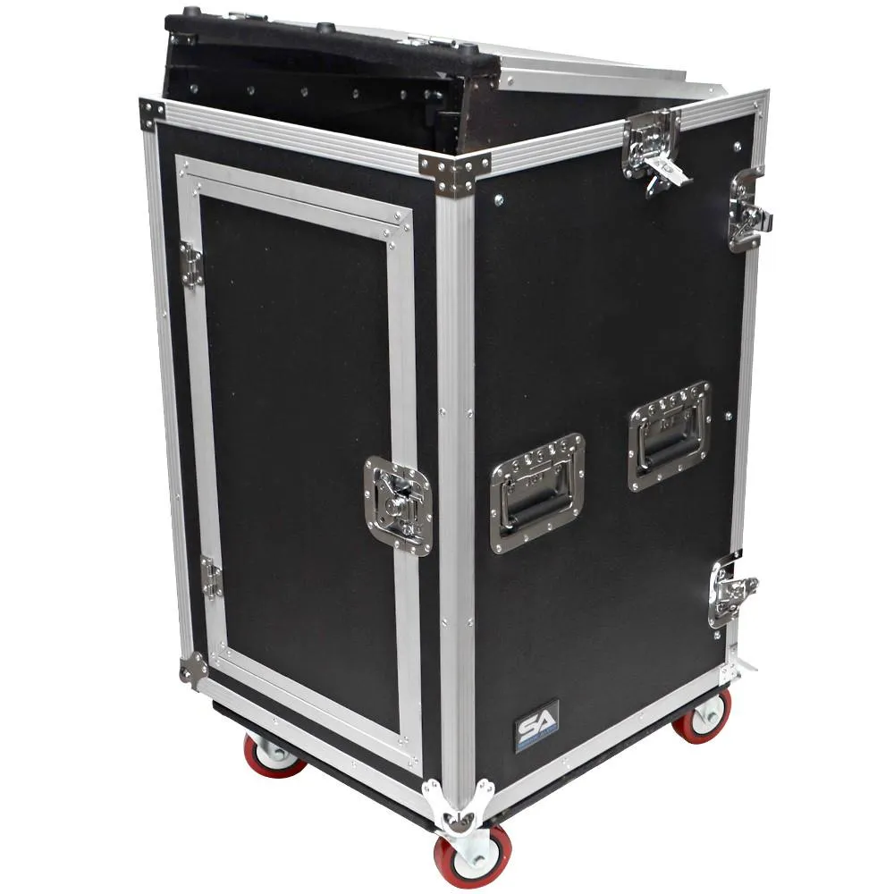 12 Space Rack Case with Slant Mixer Top