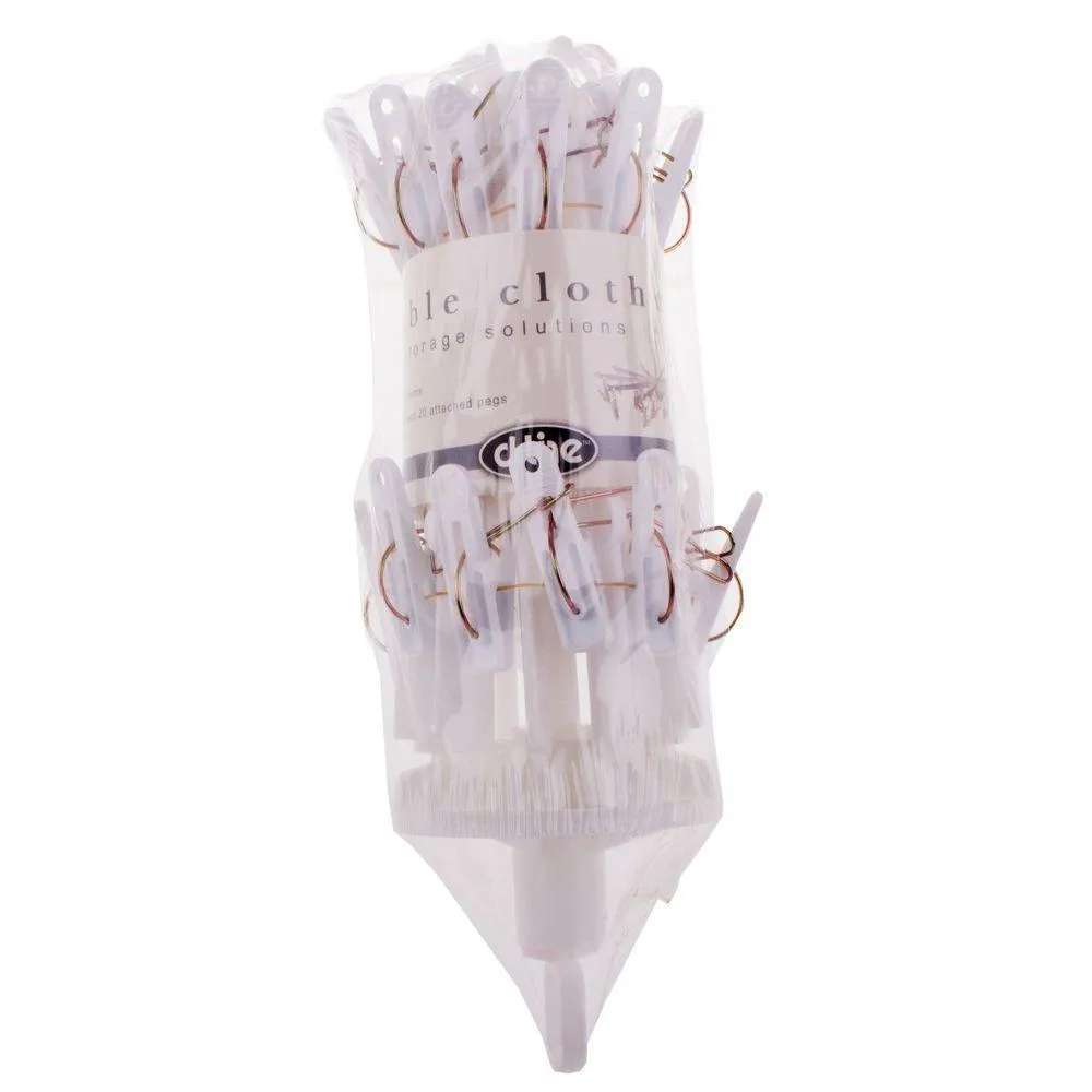 20 Peg Mini Round Clothes Airer White