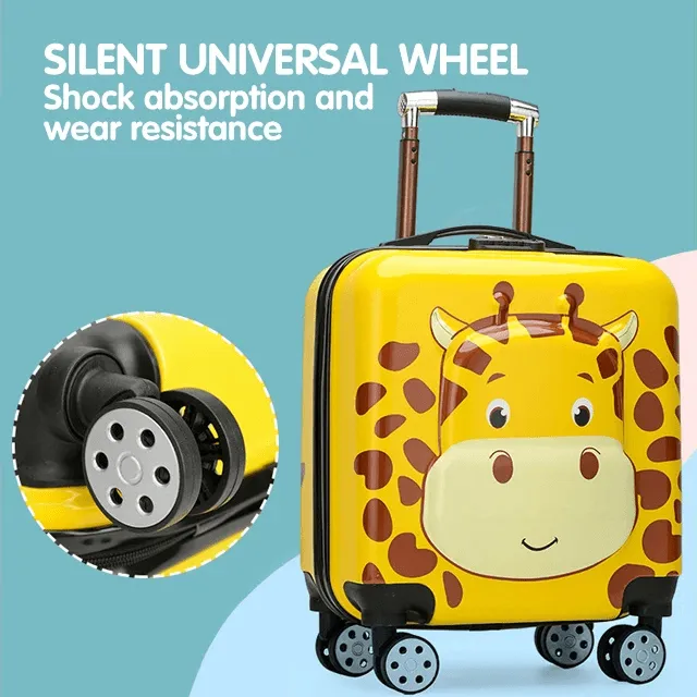 3D Luxury Trolley Suitcase for Kids – High-Quality Rolling Luggage for Young Travelers