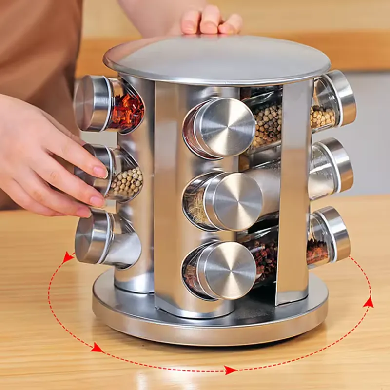 9-Piece Revolving Countertop Spice Tower Organizer Ab-61