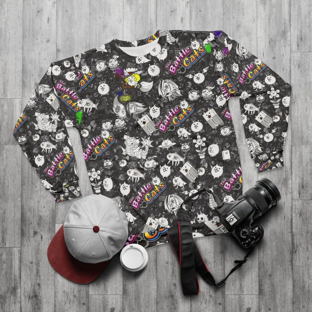 Adorable Battle Cats Sweatshirt | Gaming Merchandise for Cat Lovers