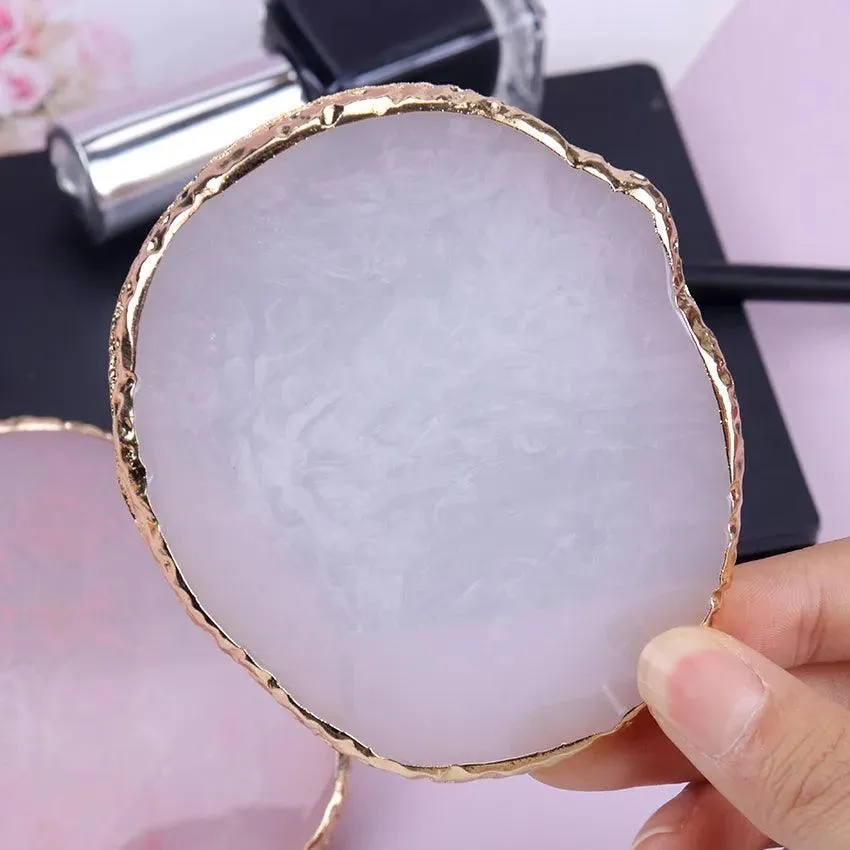 Agate Gemstone Nail Palette & Mixing Plate: Versatile Salon Art Tool