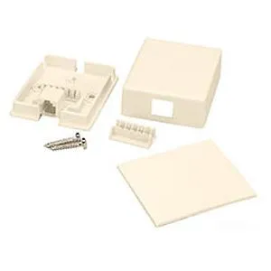 Allen Tel AT568-6-52 E-Z Outlet 6 Conductor, Surface Mount, IDC Jack, Electric Ivory