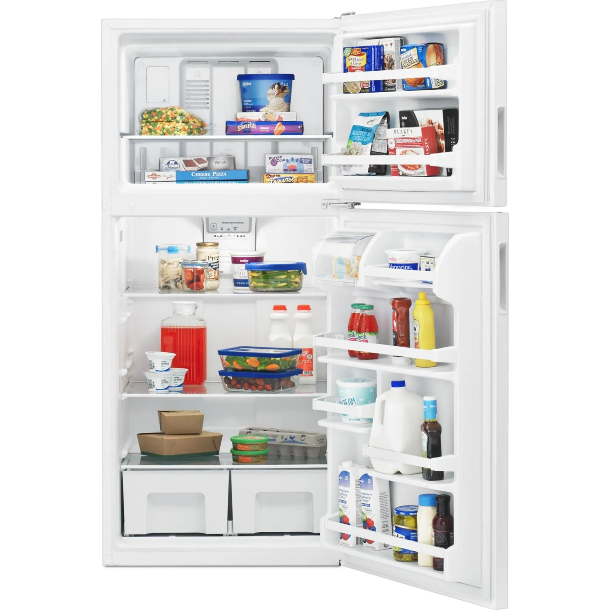 Amana 18 cu. ft. Top-Freezer Refrigerator with Electronic Temperature Controls (ART318FFDW)