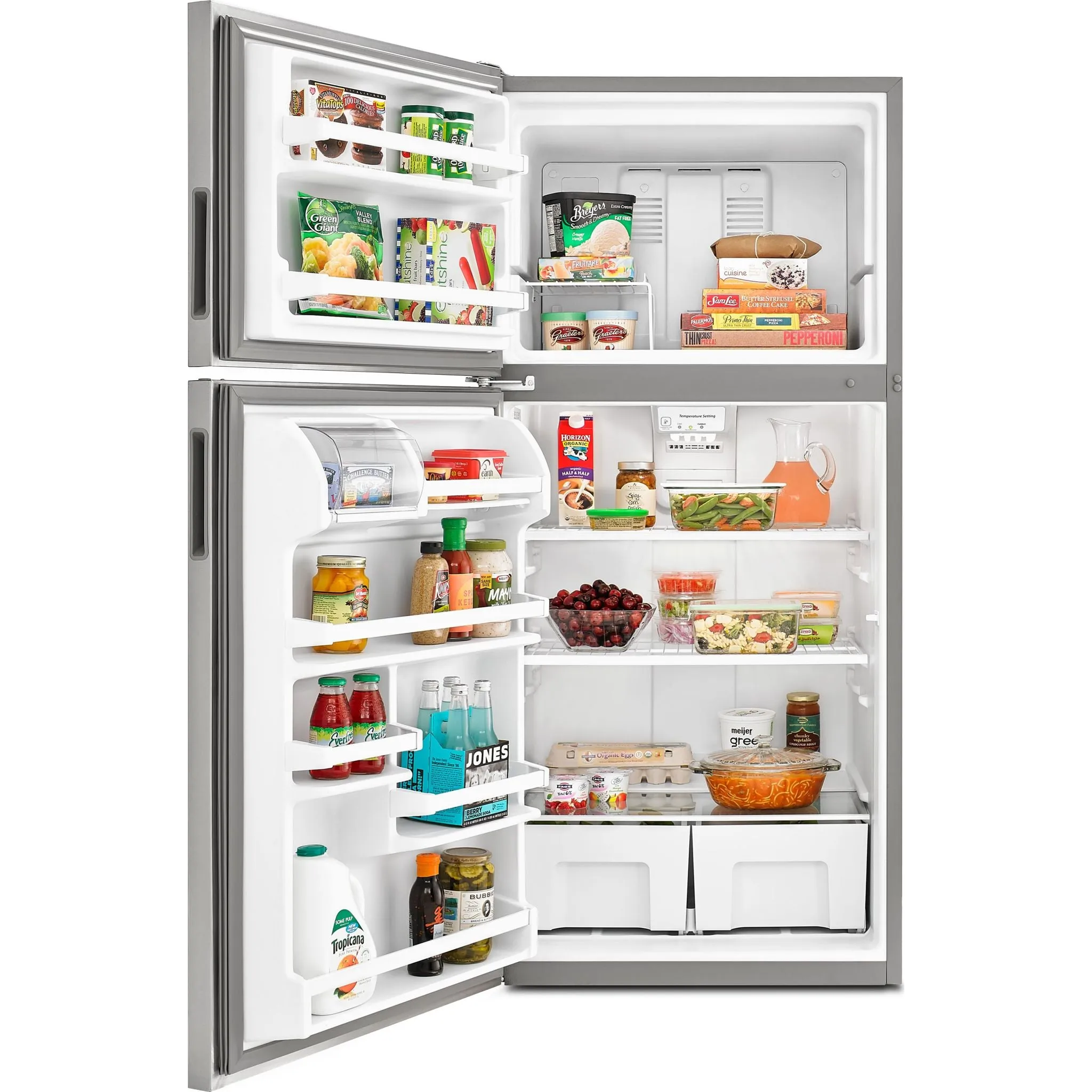 Amana 18 cu. ft. Top-Freezer Refrigerator with Electronic Temperature Controls (ART318FFDW)