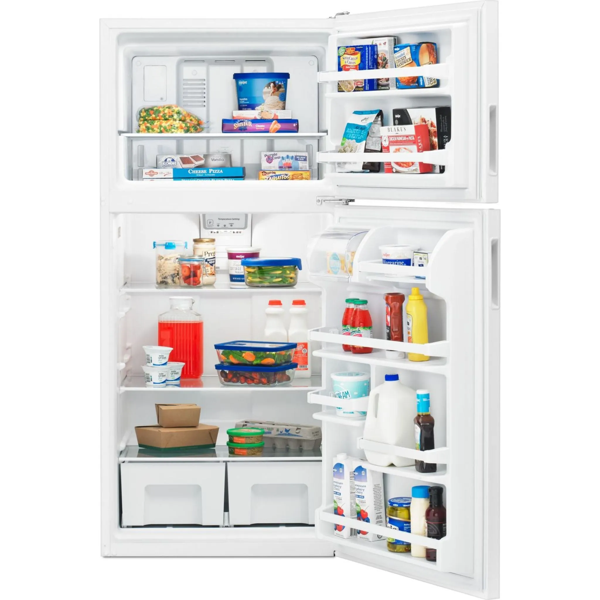 Amana 18 cu. ft. Top-Freezer Refrigerator with Electronic Temperature Controls (ART318FFDW)