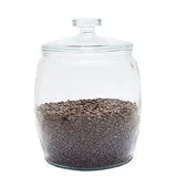 Aqua Canister Glass Belly Jar Lid 8.4L 27582