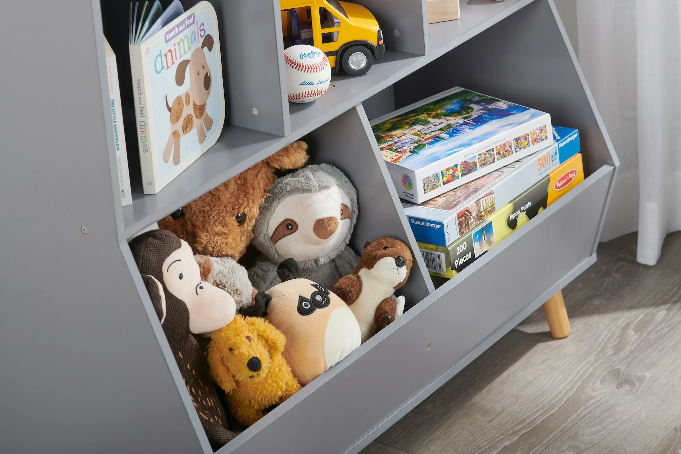 Badger Basket 5-Bin Storage Cubby with Feet