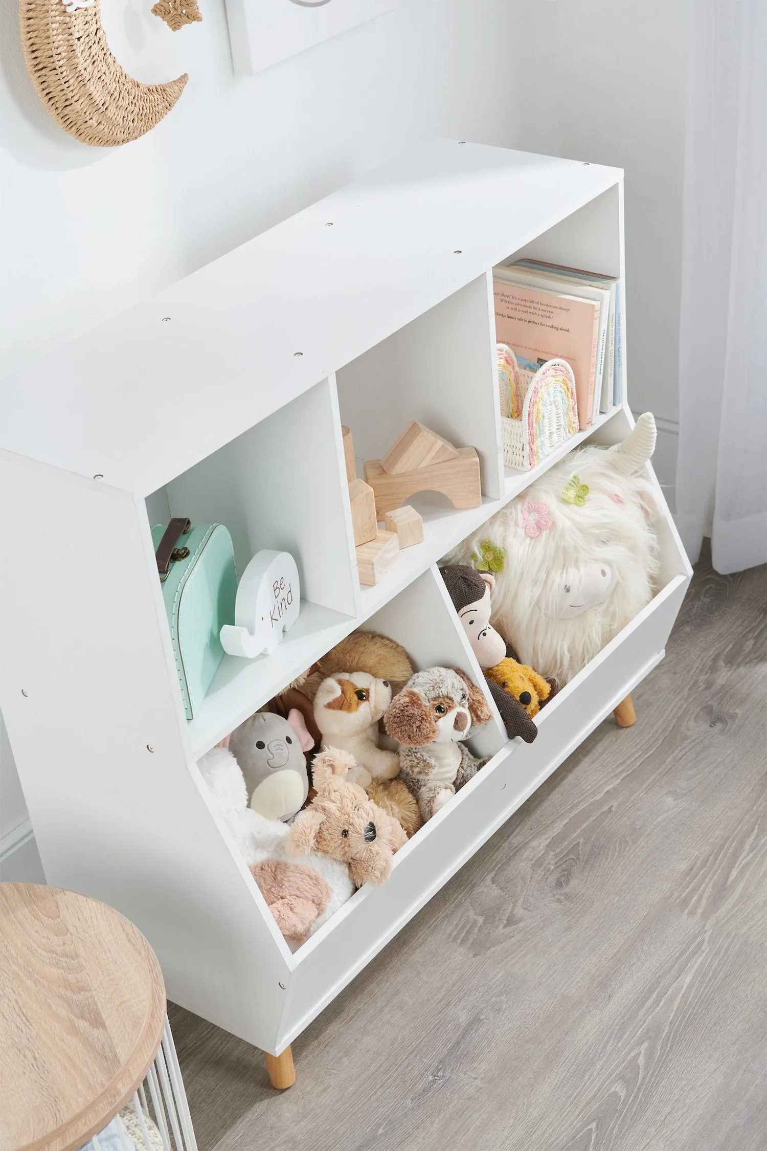 Badger Basket 5-Bin Storage Cubby with Feet