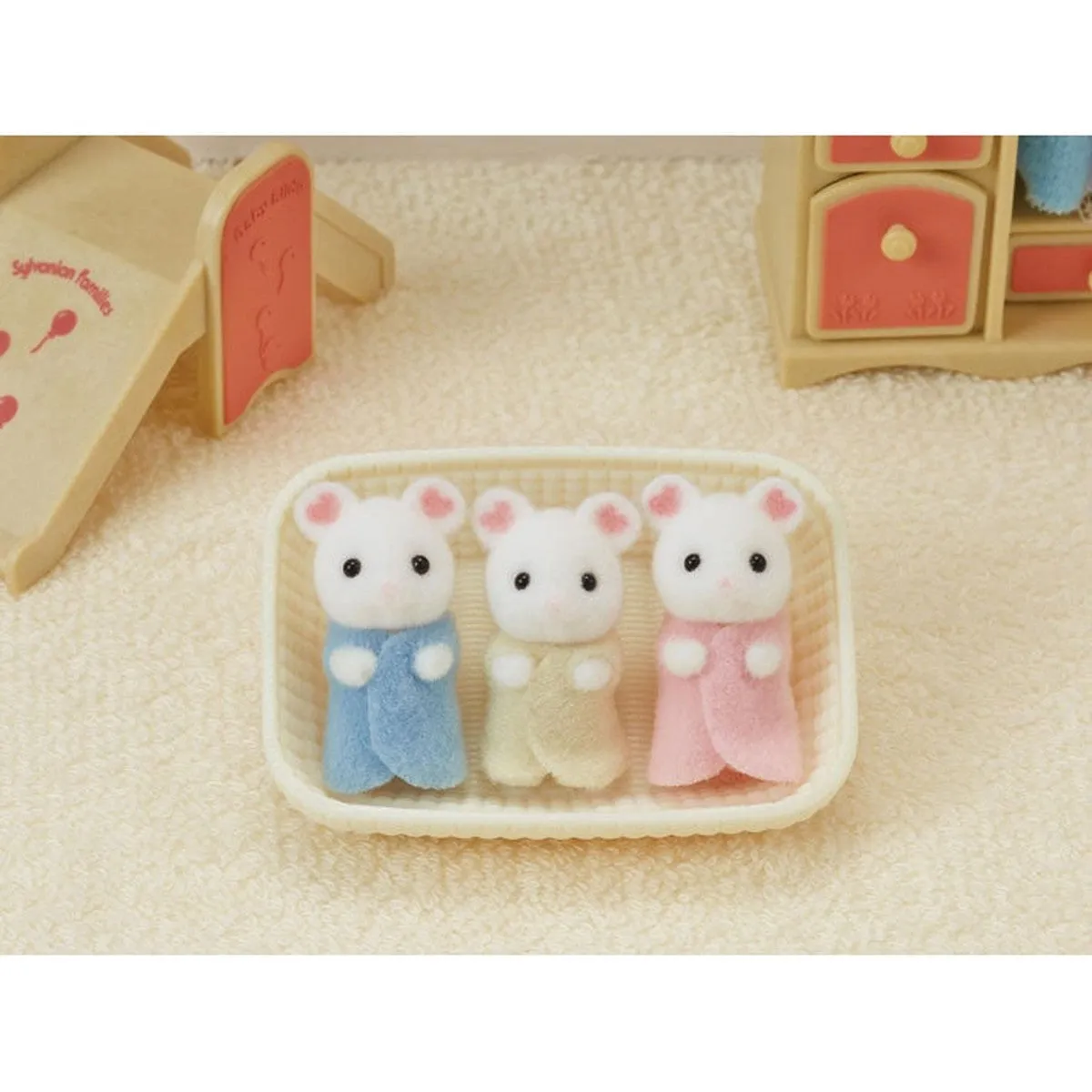 Calico Critters marshmallow mouse triplets