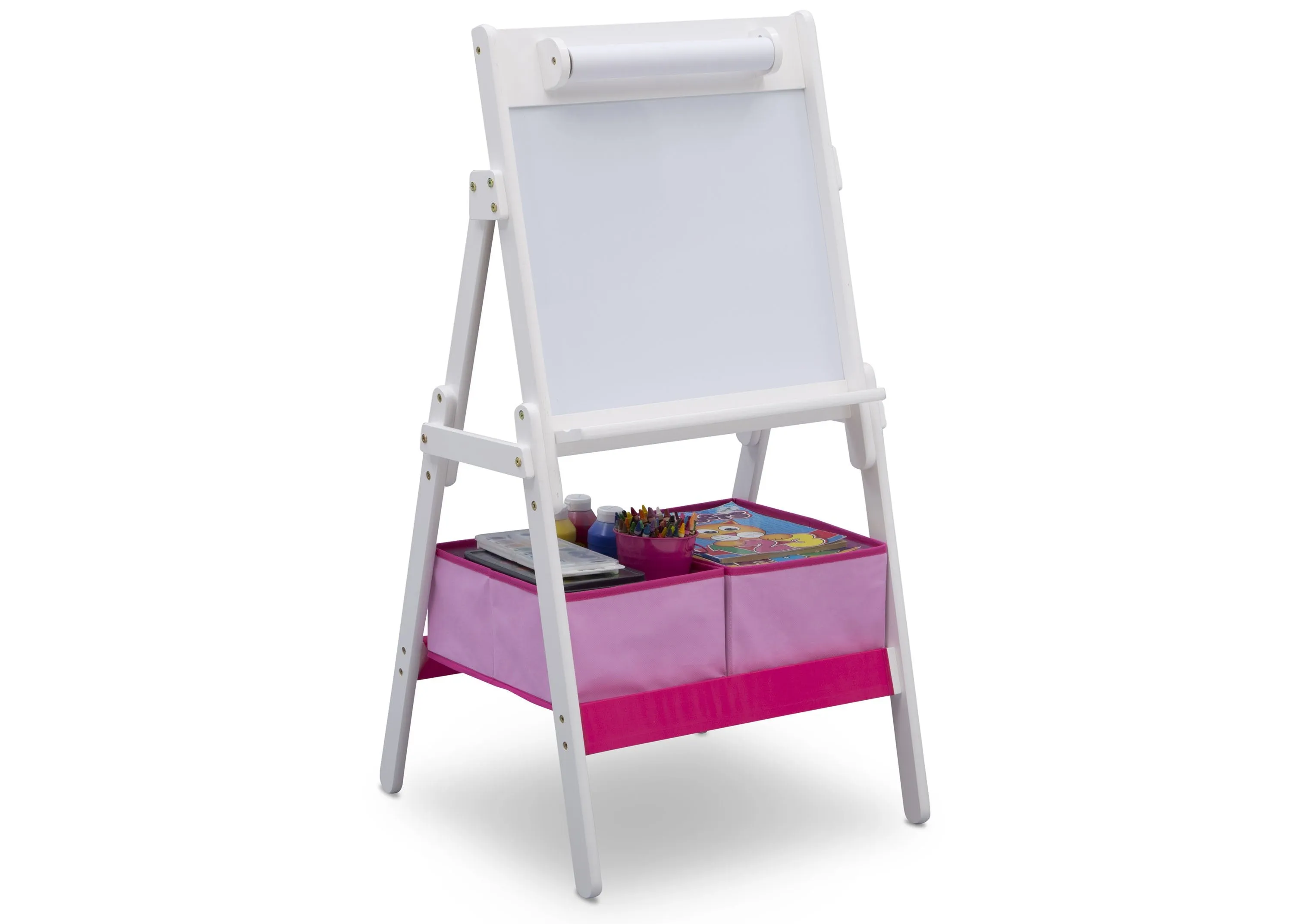 Classic Kids Whiteboard/Dry Erase Easel with Paper Roll and Storage