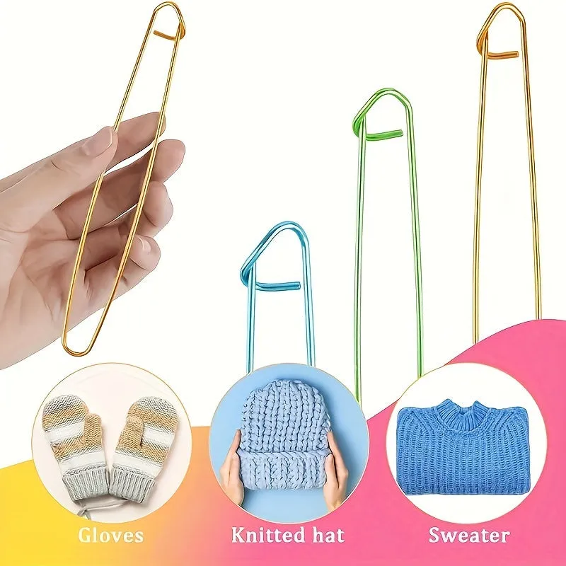 Colorful Stitch Holders Set for Knitting and Crochet Projects