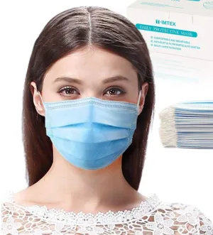 Disposable Pleated 3 ply Protective Face Mask