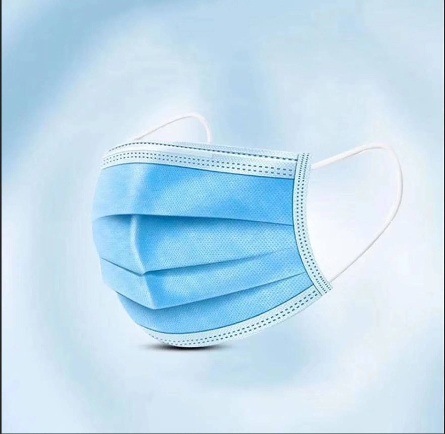 Disposable Pleated 3 ply Protective Face Mask