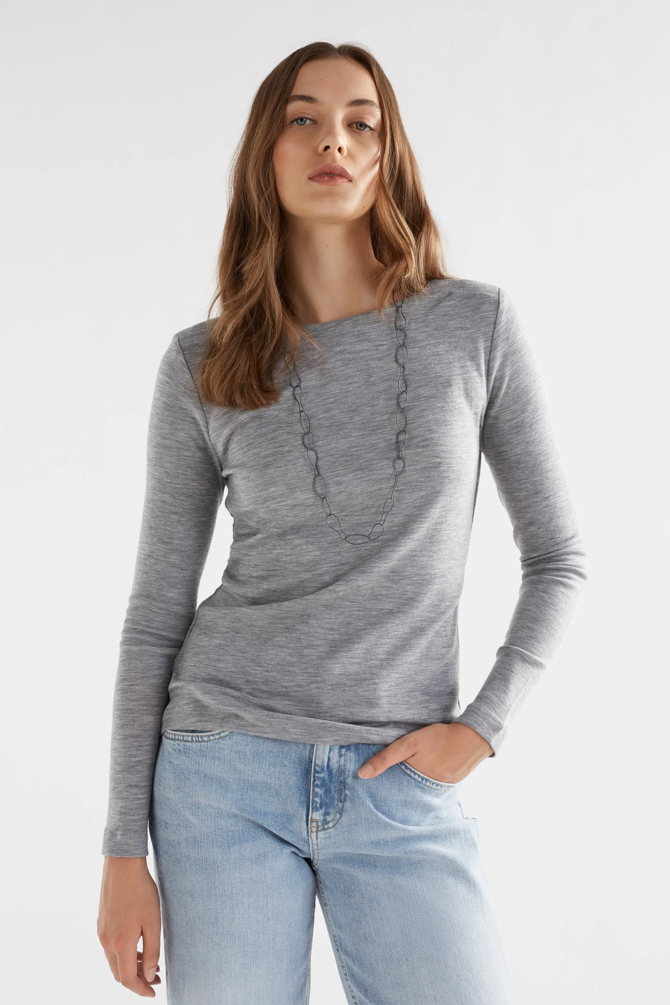 Elk The Label - Grej Top - Grey Marle