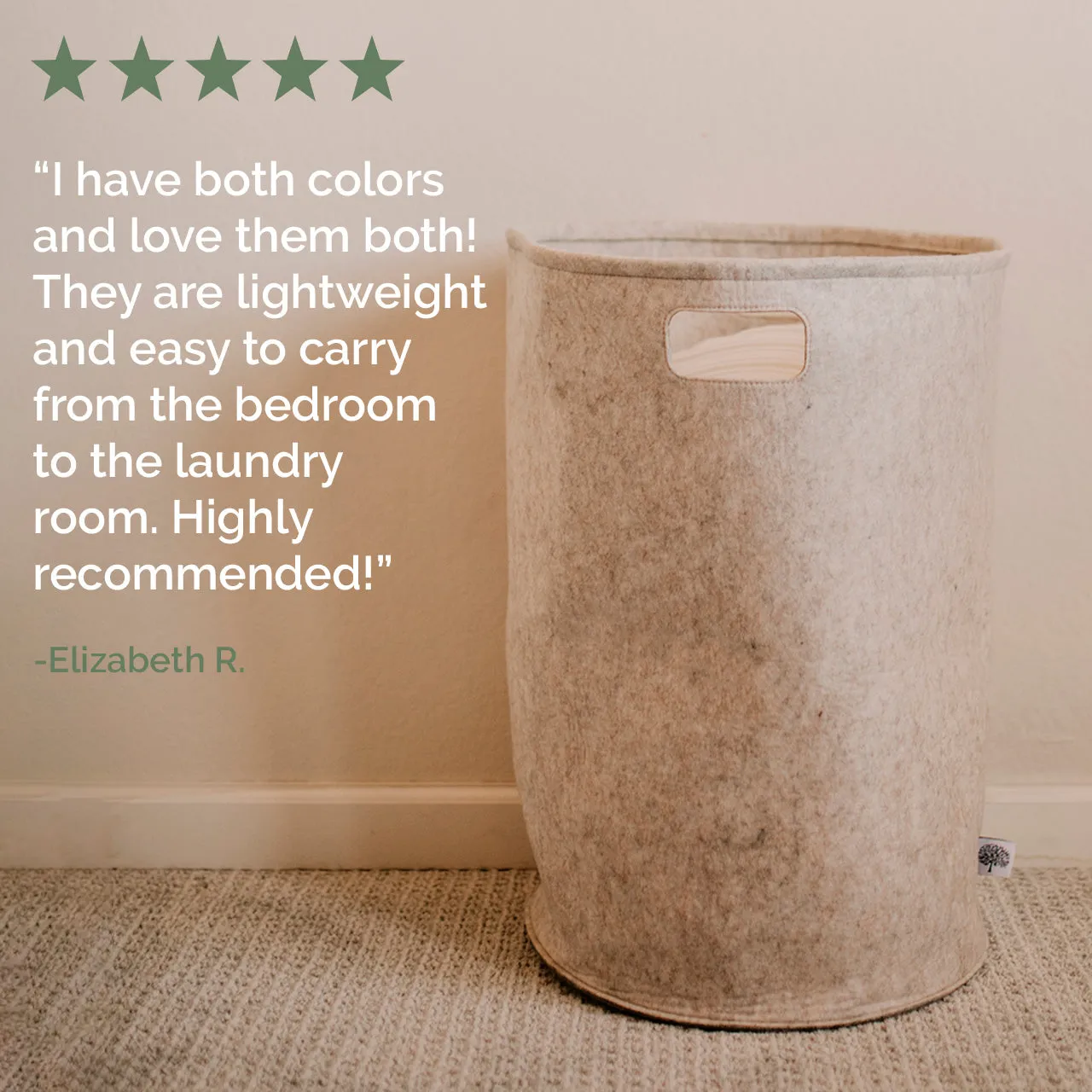 Felt Laundry Hamper - Oatmeal