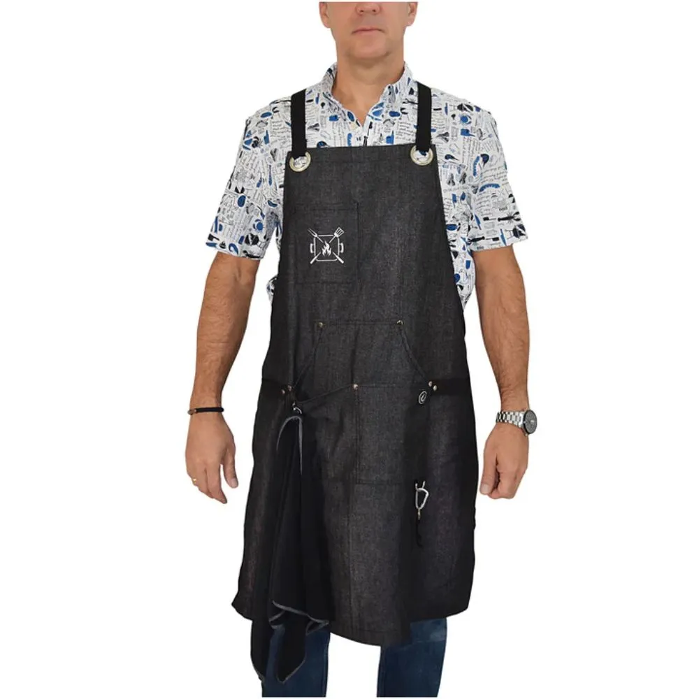 Grillnovations Grey Apron with Magnet & Bottle Opener