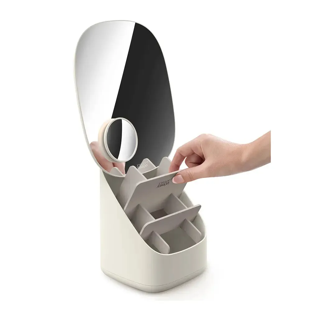 Joseph Joseph Viva Pedestal Mirror with Cosmetic Storage