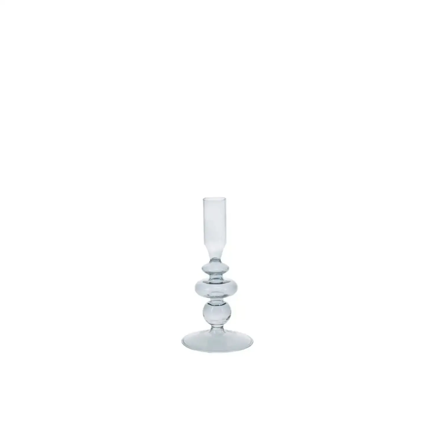 Koopman 17cm Glass Candle Holder (Choice of 2)