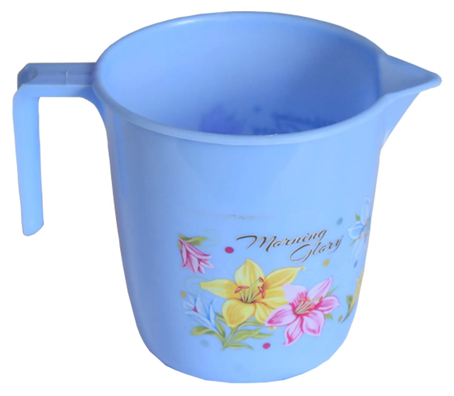 Kuber Industries (Set of 2) Unbreakable and Strong Bucket set for Bathroom with Handle and Mug - Plastic Balti for Bathroom | Bathing | Cleaning | Pochha | Laundry | Kitchen - 16 LTR Capacity (Blue)