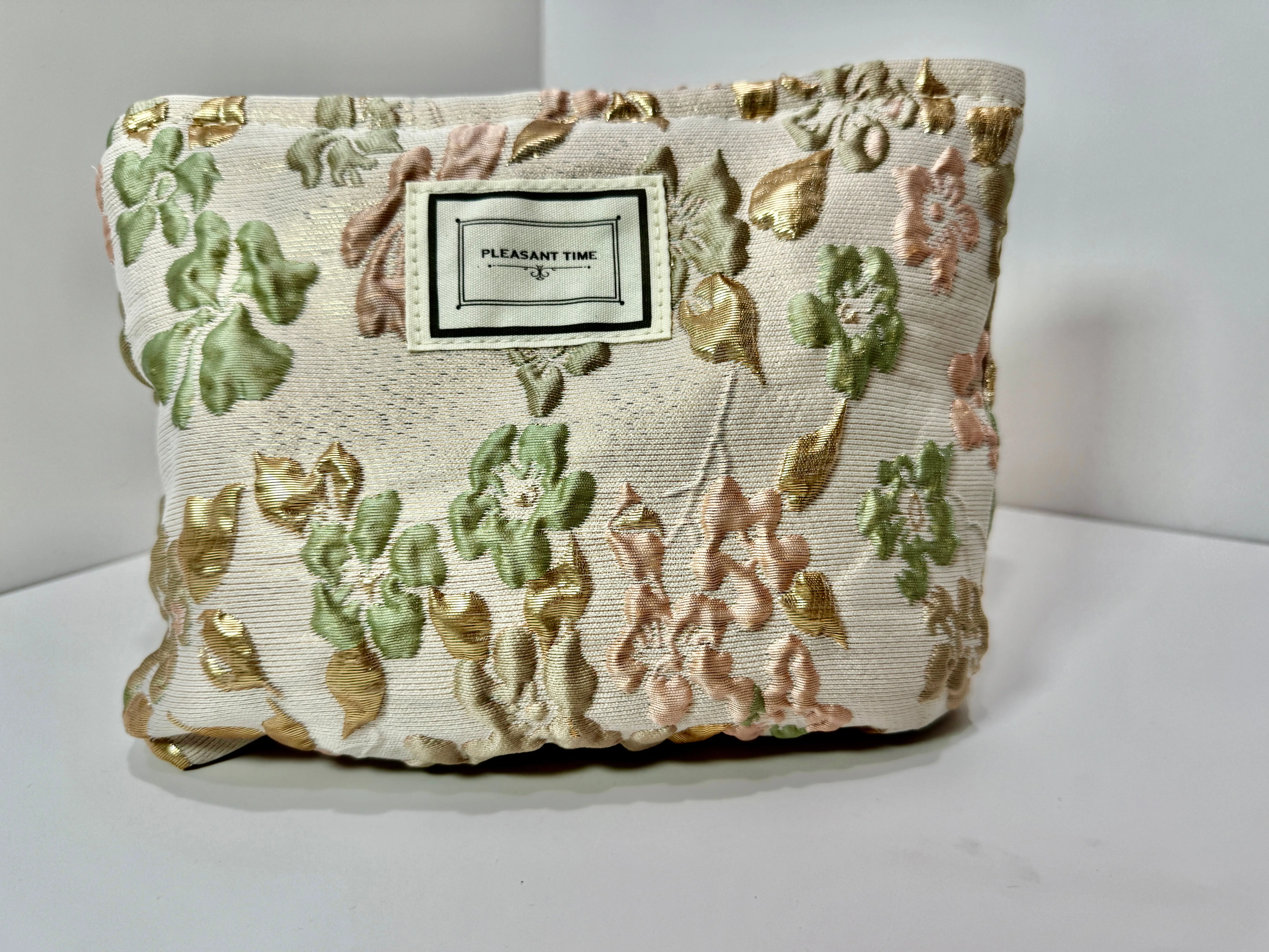 Large Capacity French Floral Cosmetic Bag