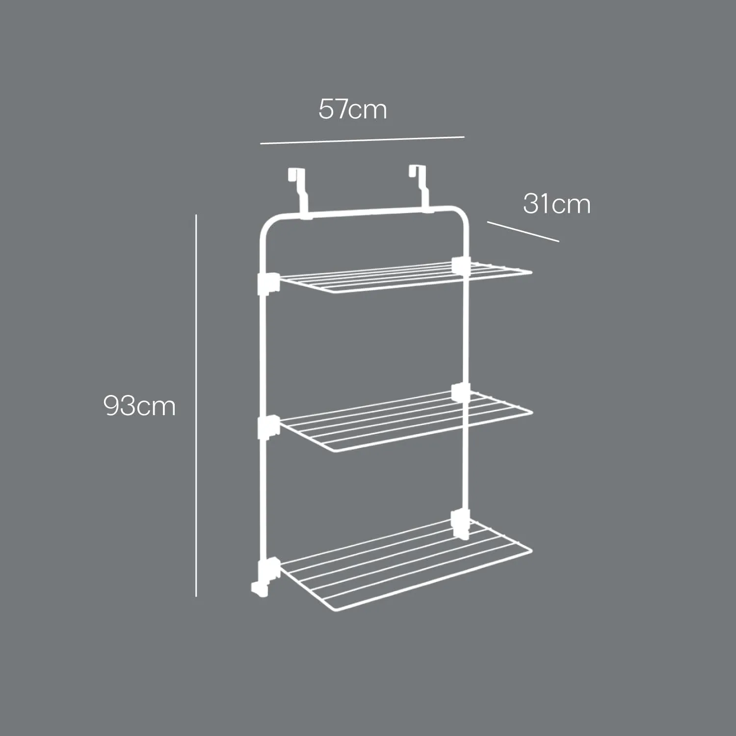 Laundry Dryer Holder Gale 11 Silver