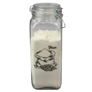 Ludlow 67 oz. Glass Canister with Metal Clasp, Clear