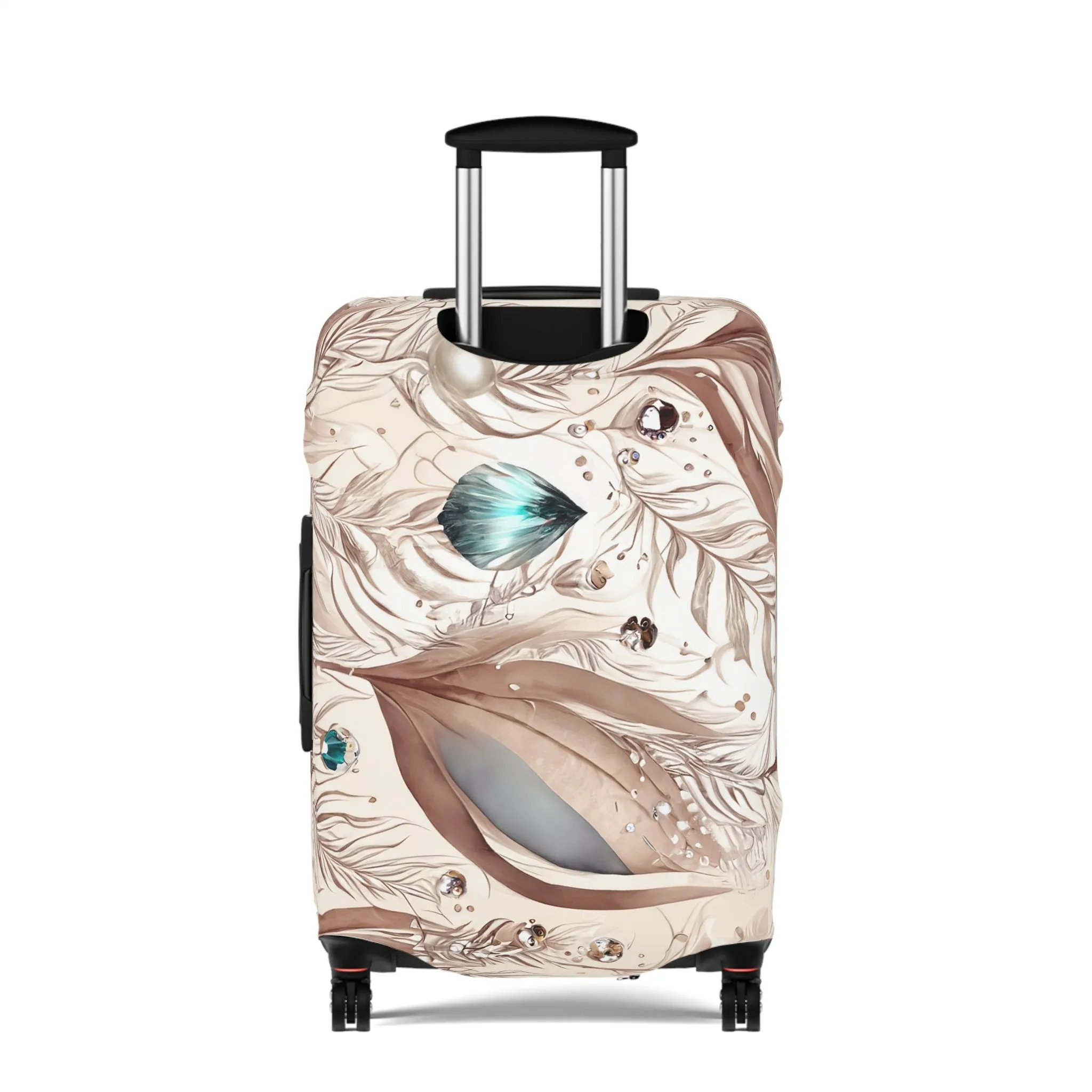 Luggage Cover, Beige Floral