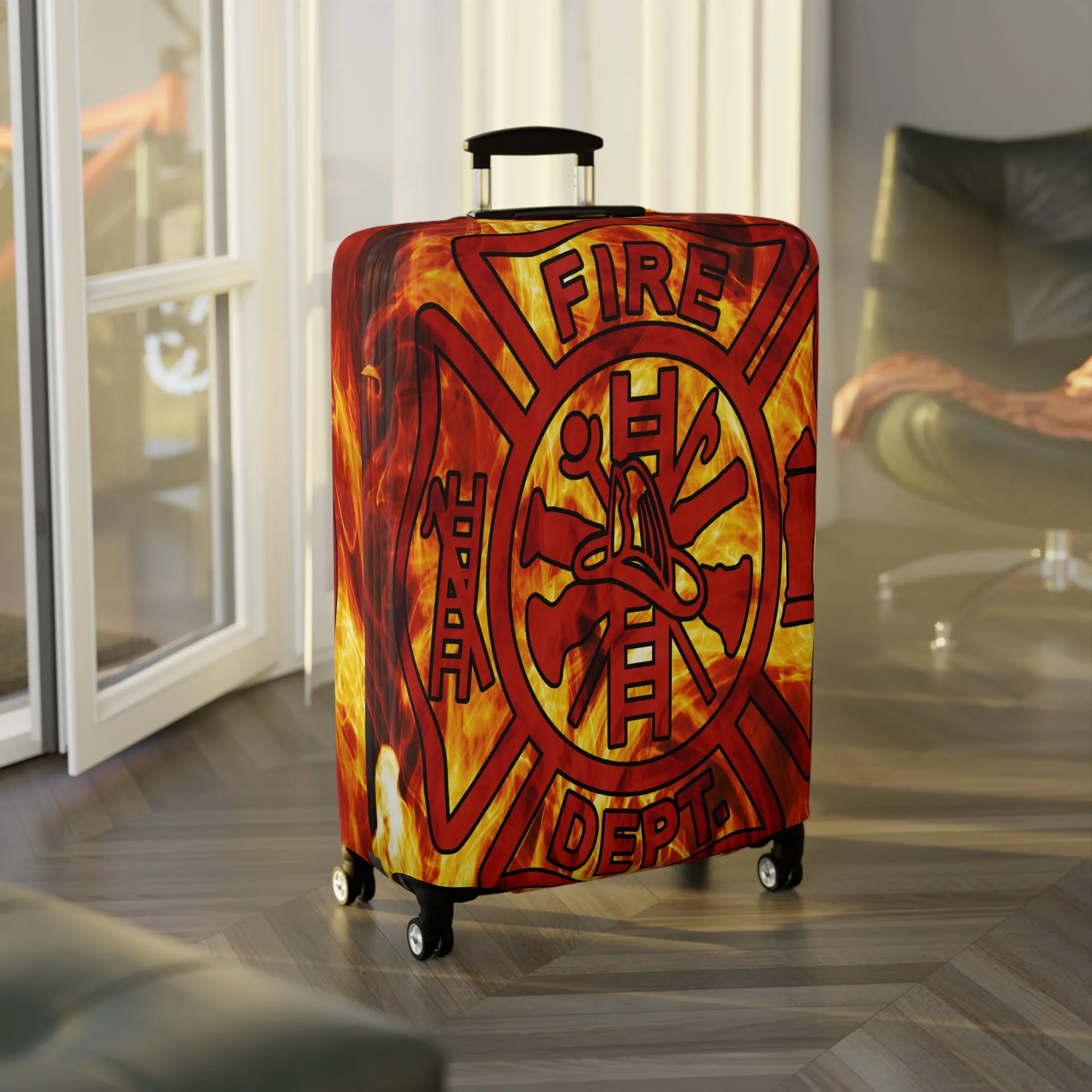 Luggage Cover, Fireman, Fire Dept, awd-545