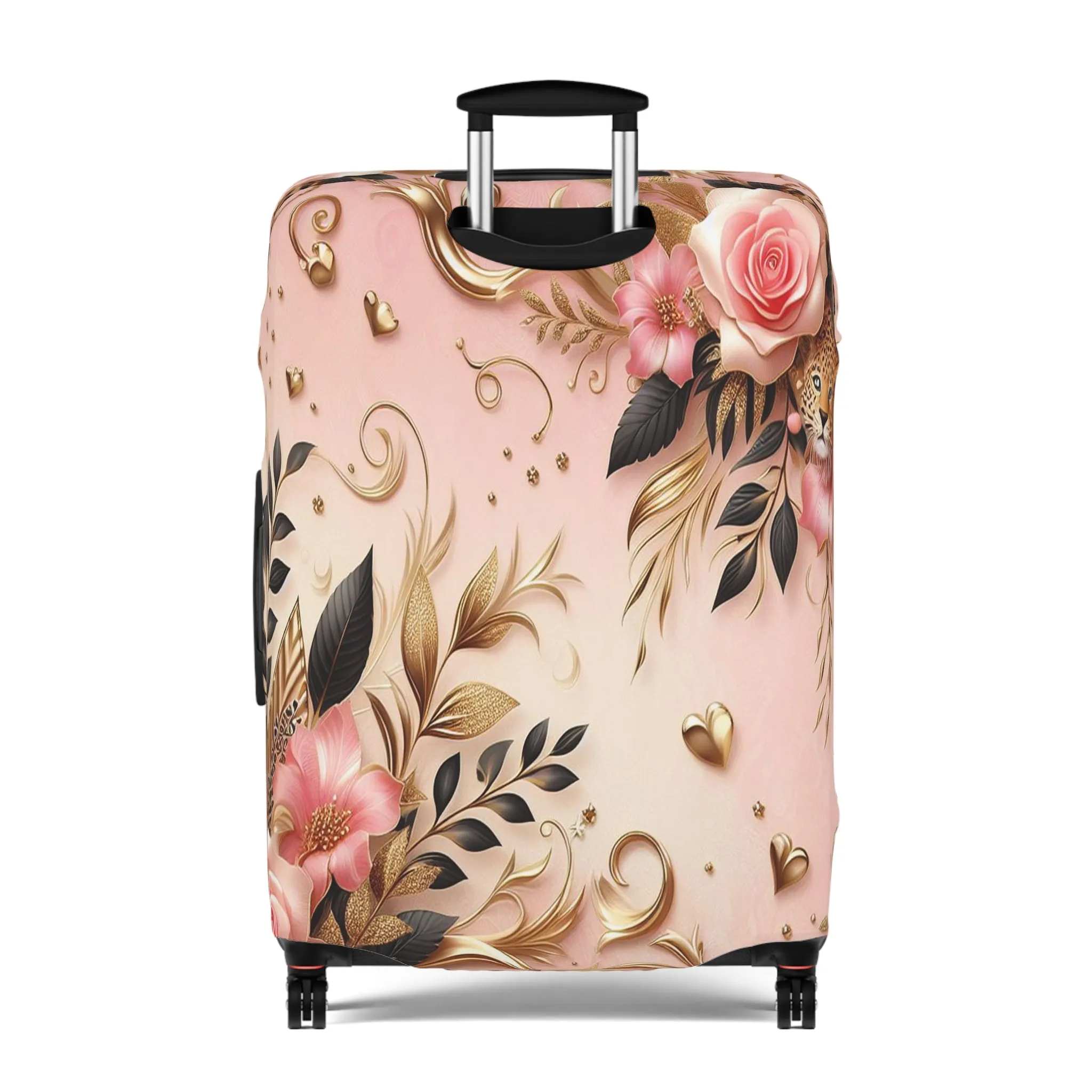 Luggage Cover, Floral Leopard, awd-3080