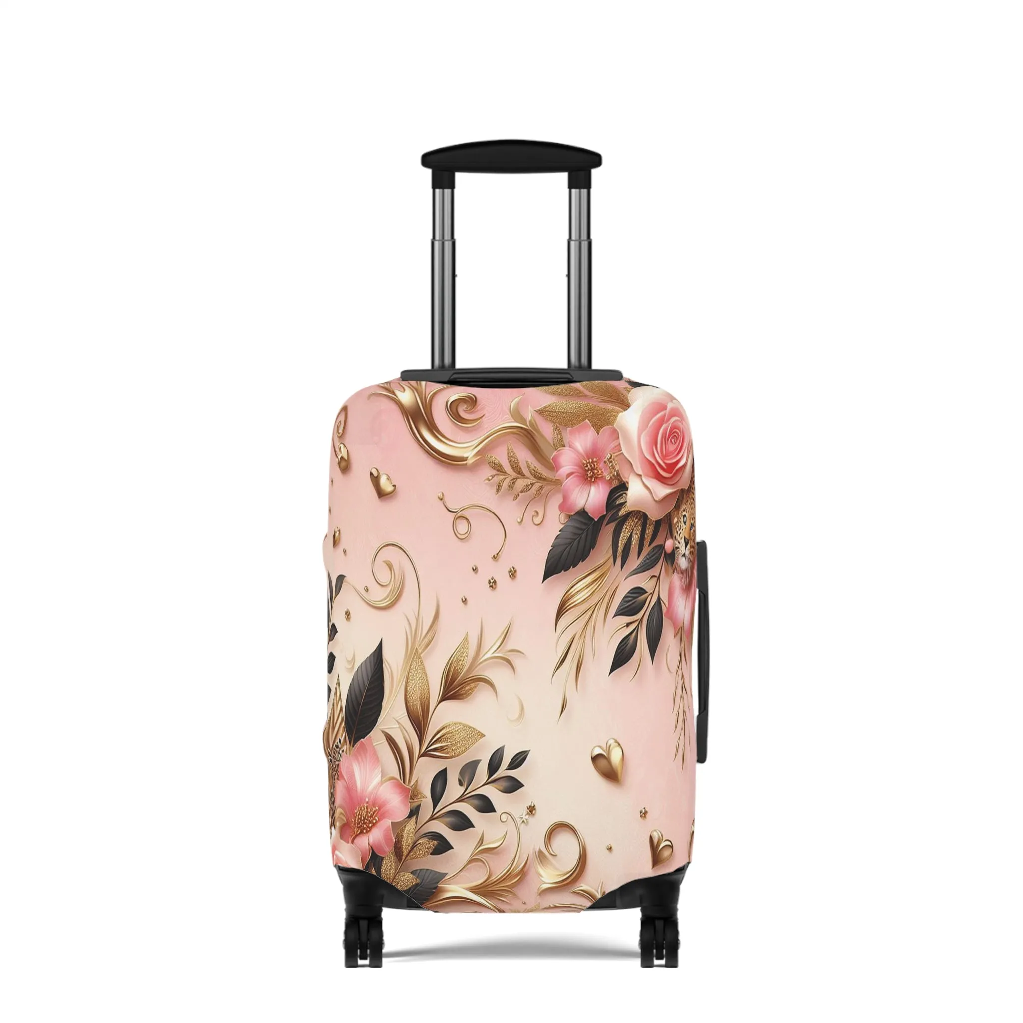 Luggage Cover, Floral Leopard, awd-3080