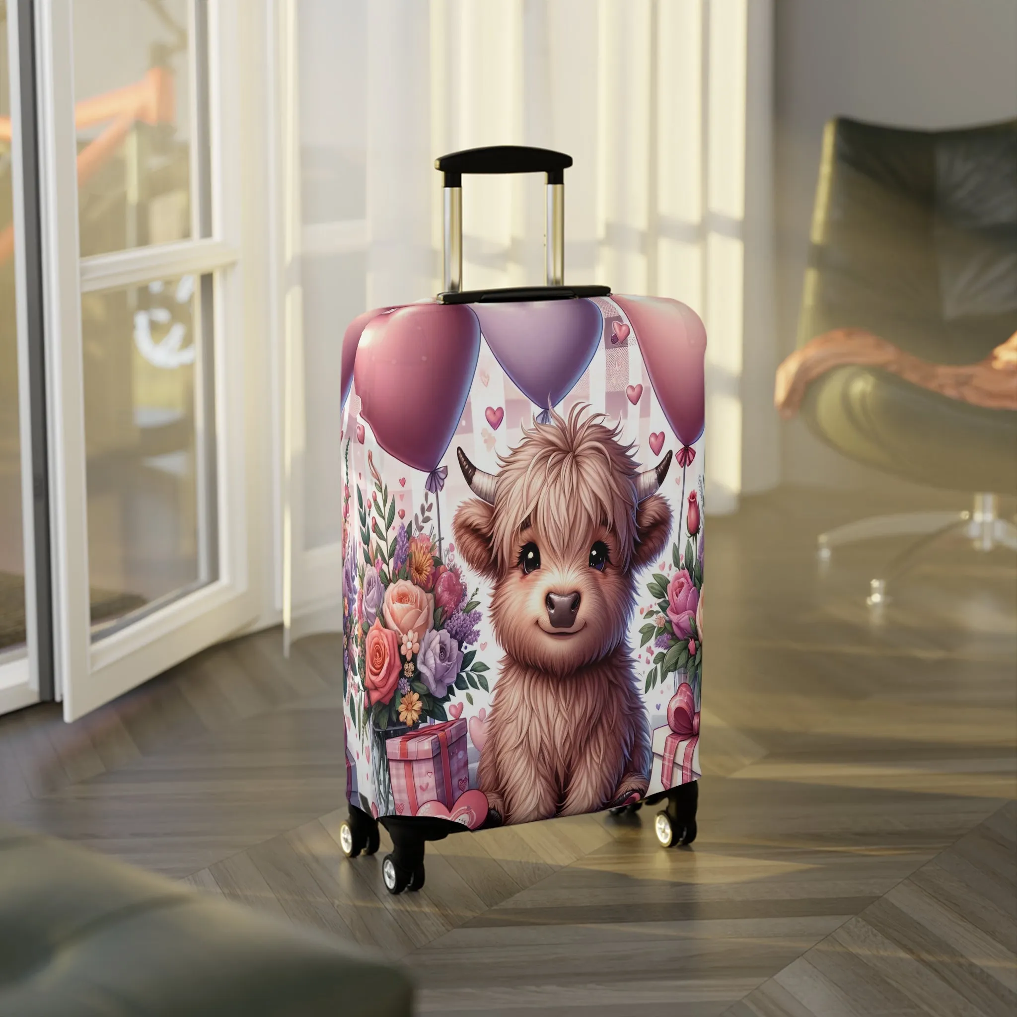 Luggage Cover, Highland Cow, awd-1453