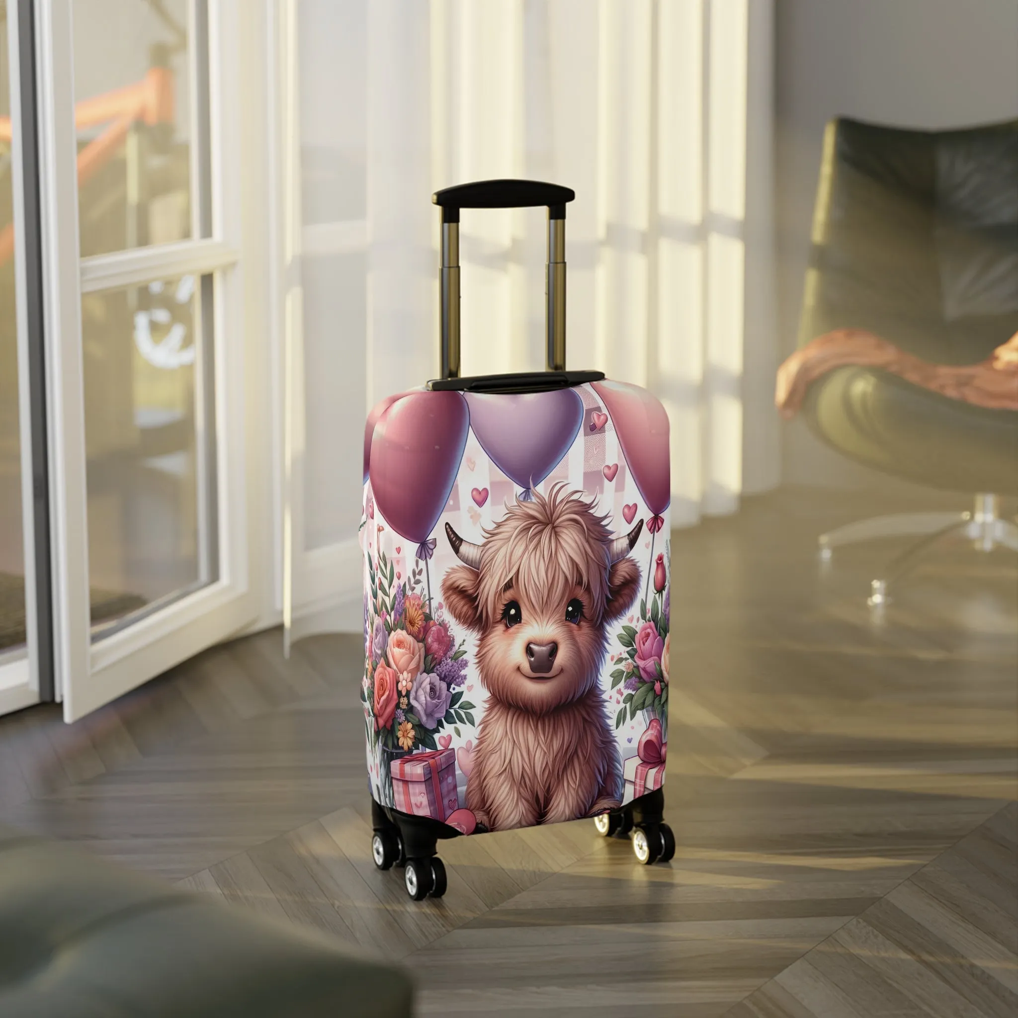 Luggage Cover, Highland Cow, awd-1453