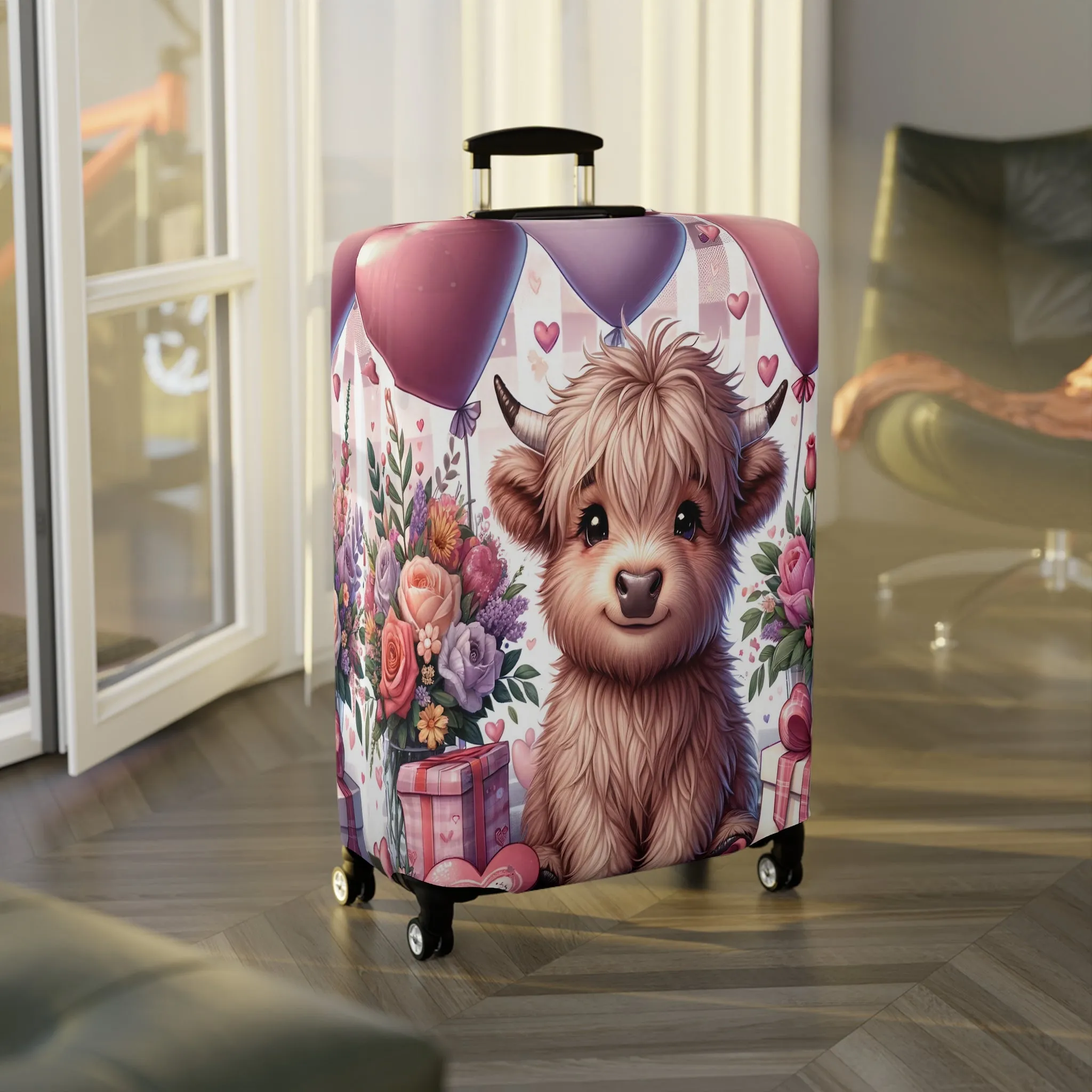 Luggage Cover, Highland Cow, awd-1453