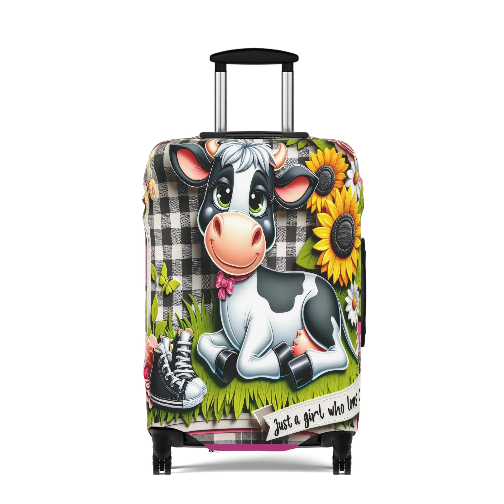 Luggage Cover, Just a Girl who Loves Cows, awd-1802