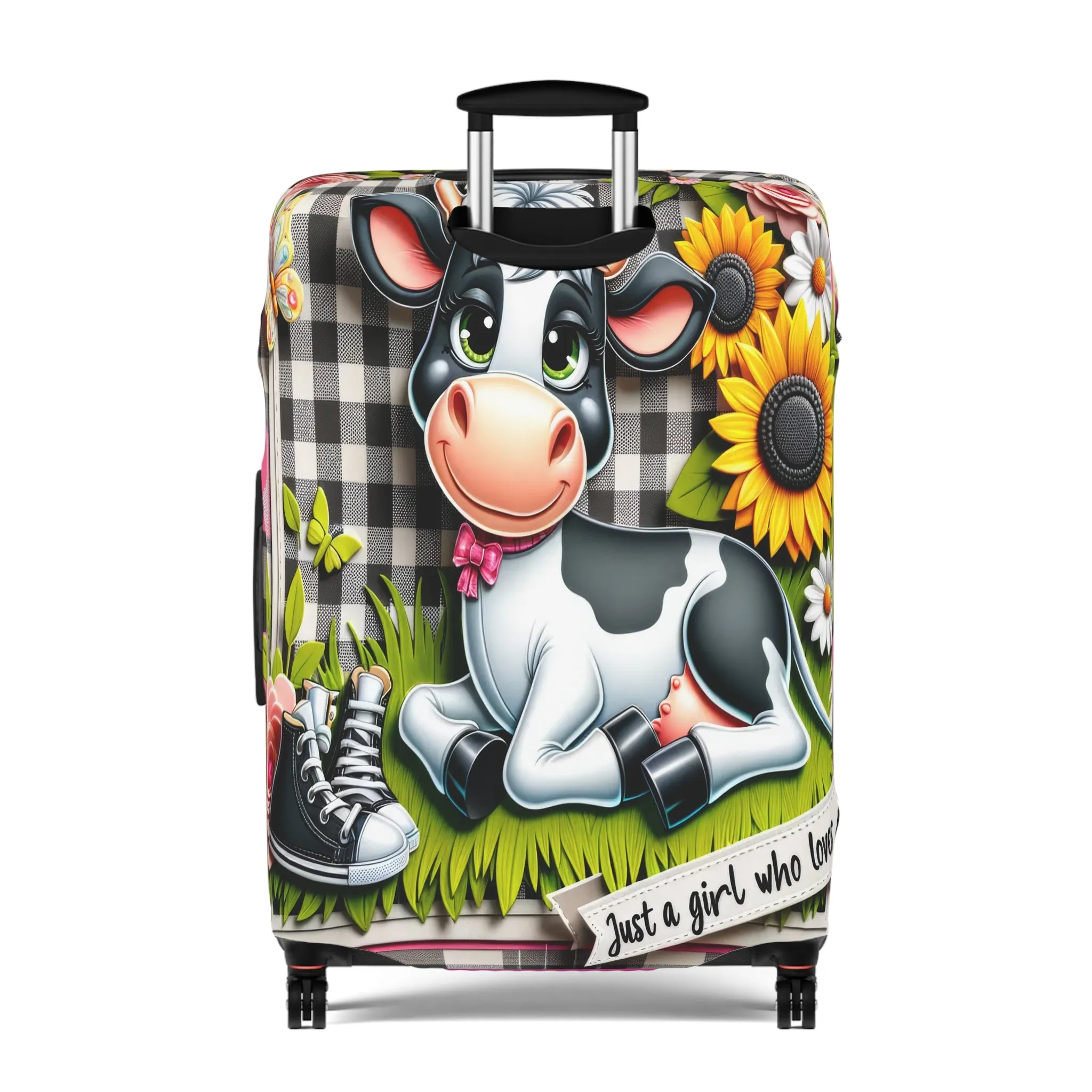 Luggage Cover, Just a Girl who Loves Cows, awd-1802