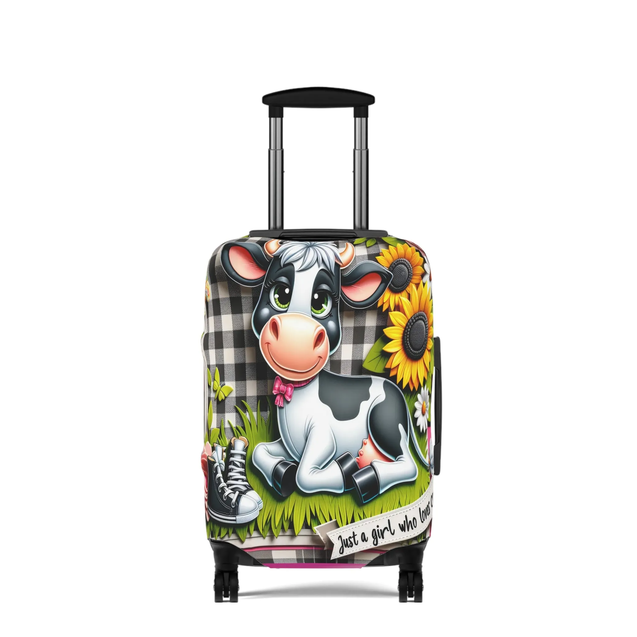 Luggage Cover, Just a Girl who Loves Cows, awd-1802