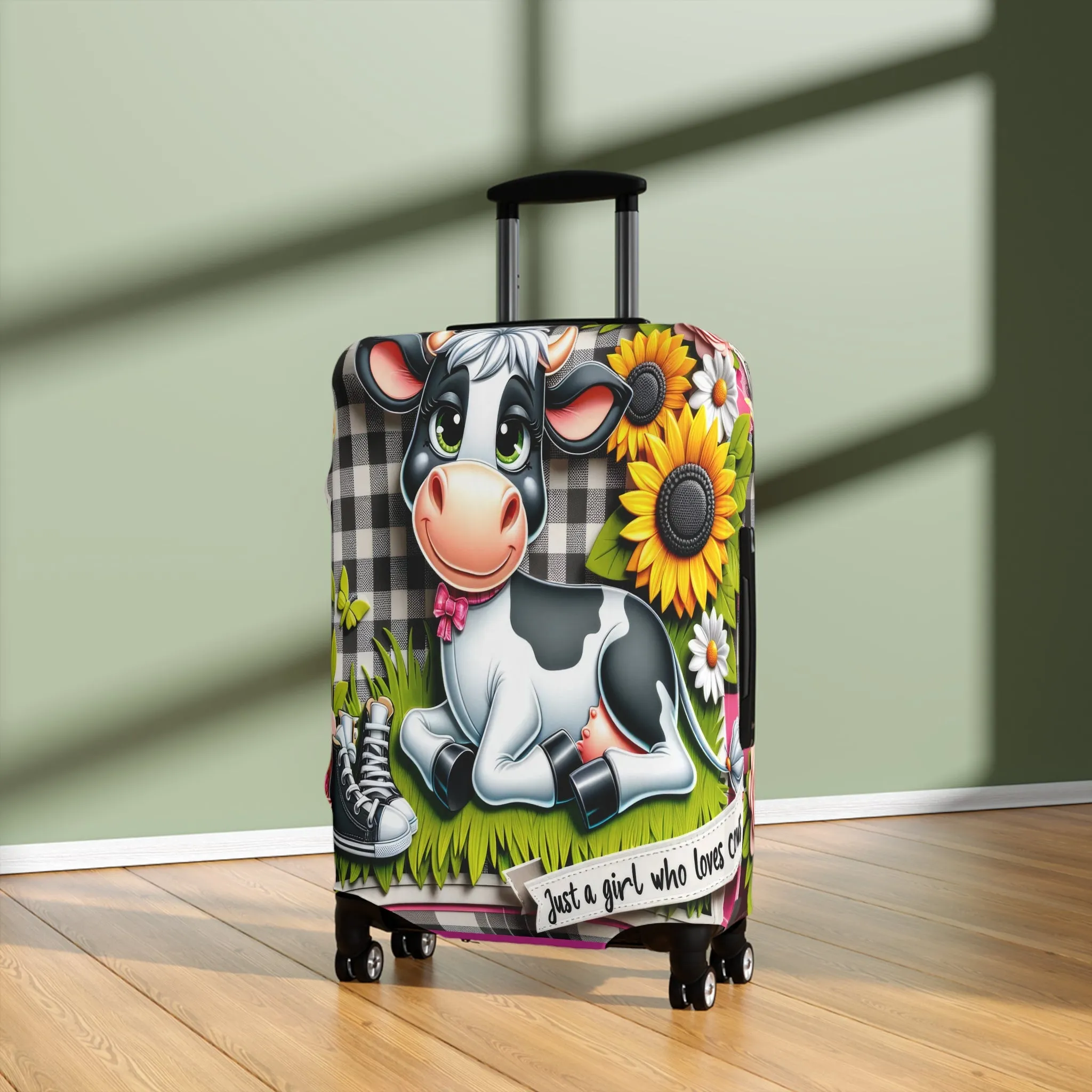 Luggage Cover, Just a Girl who Loves Cows, awd-1802