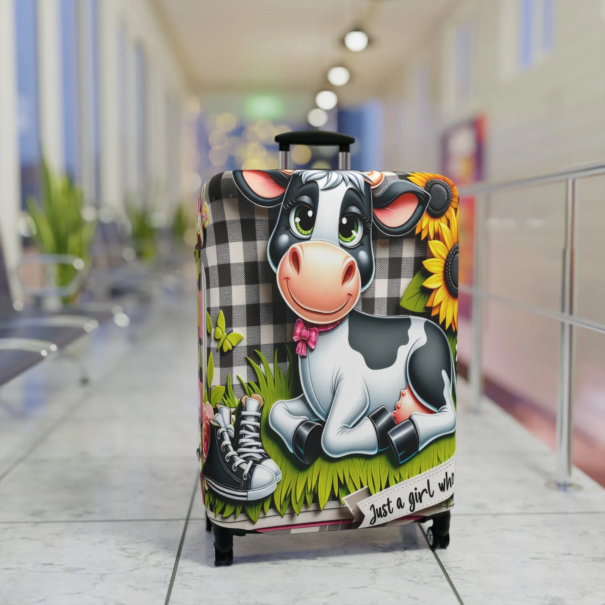 Luggage Cover, Just a Girl who Loves Cows, awd-1802