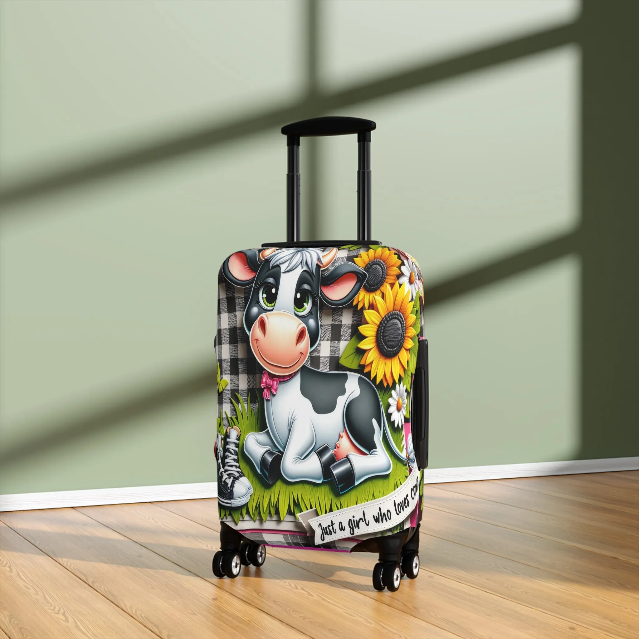 Luggage Cover, Just a Girl who Loves Cows, awd-1802