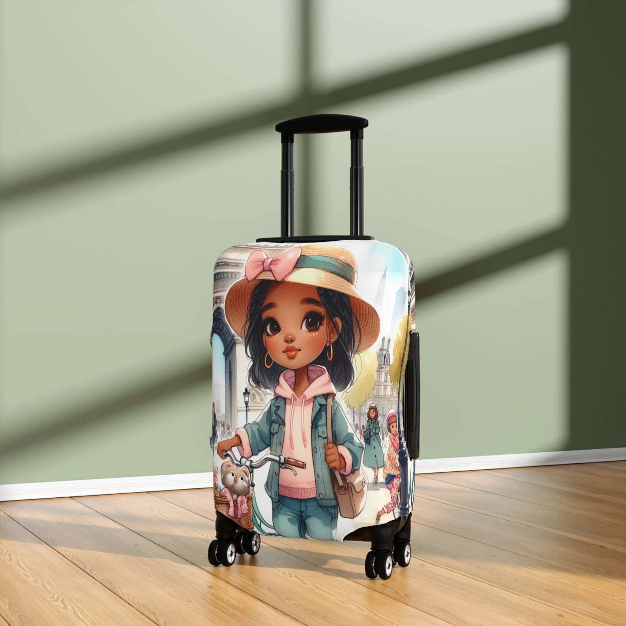 Luggage Cover, Just a Girl Who loves Travelling, awd-2110