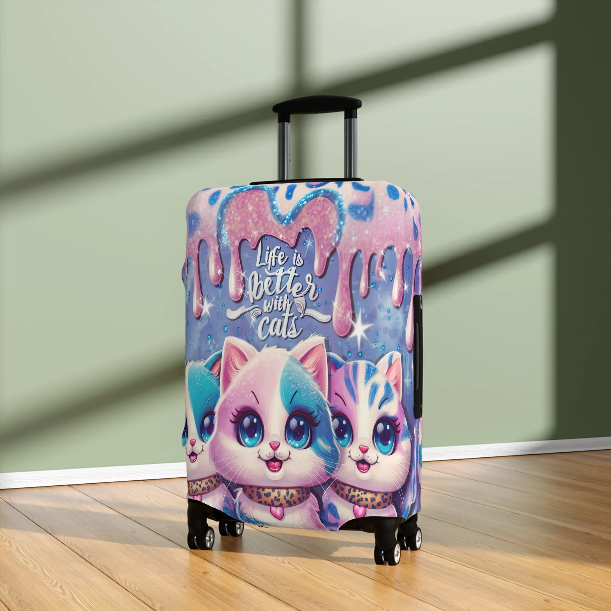 Luggage Cover, Life is better with Cats, awd-3105