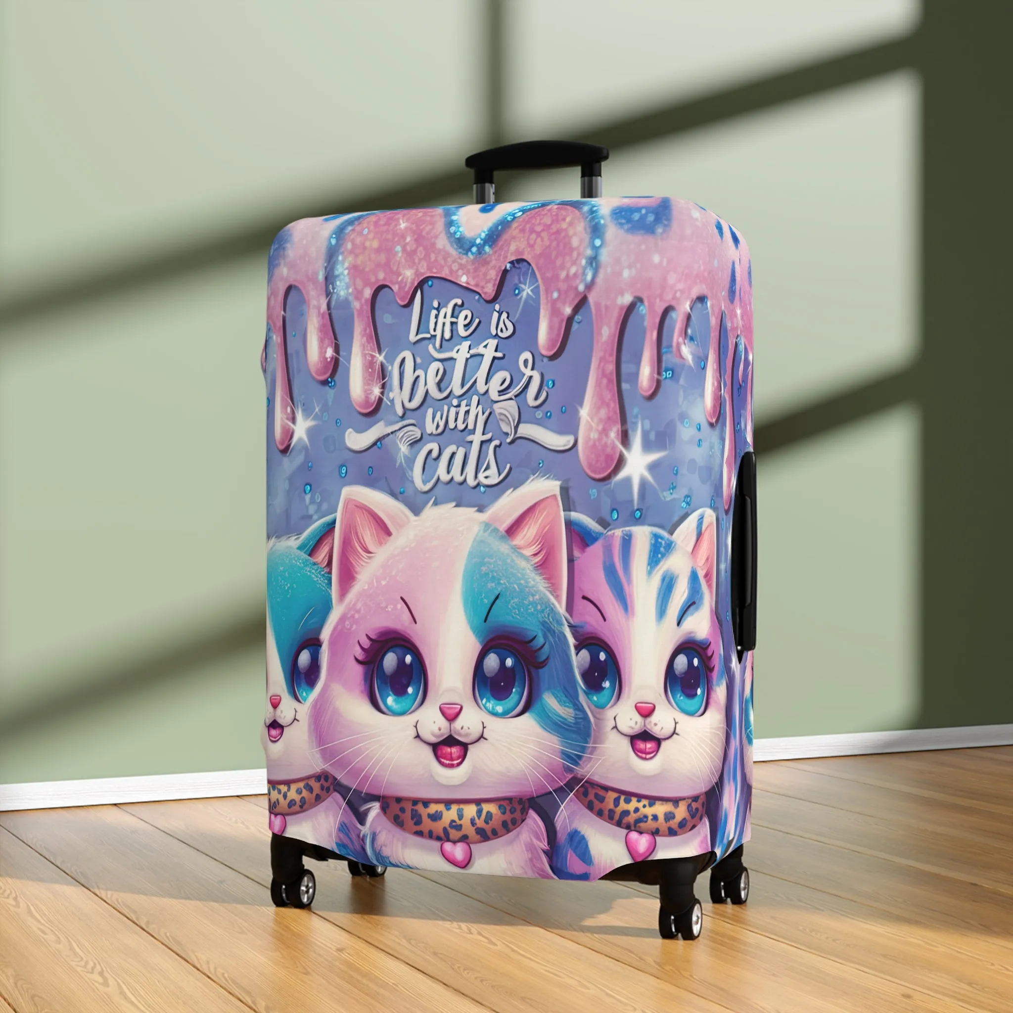 Luggage Cover, Life is better with Cats, awd-3105