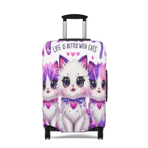 Luggage Cover, Life is Better with Cats, awd-3106