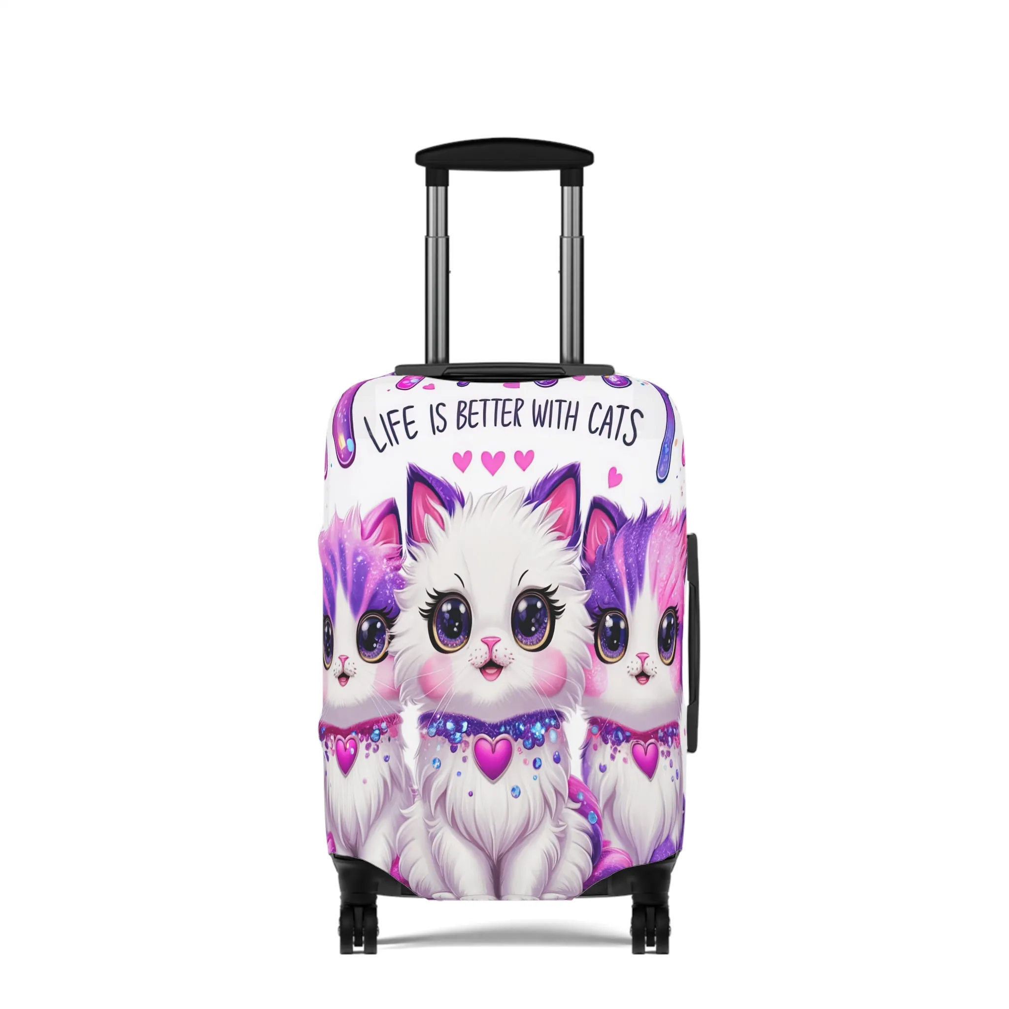 Luggage Cover, Life is Better with Cats, awd-3106