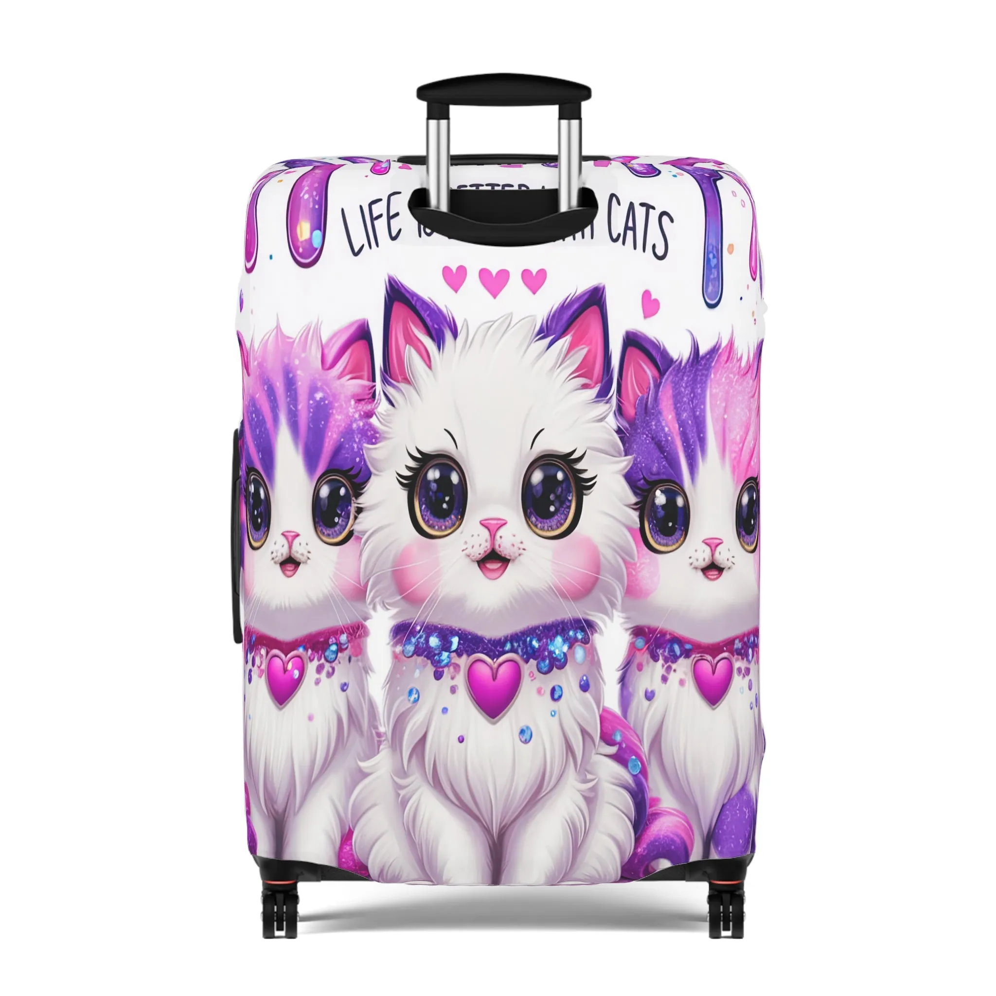 Luggage Cover, Life is Better with Cats, awd-3106